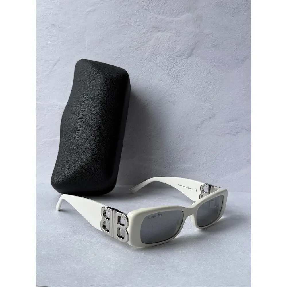 NEW Balenciaga BB0096S Dynasty Sunglasses in White